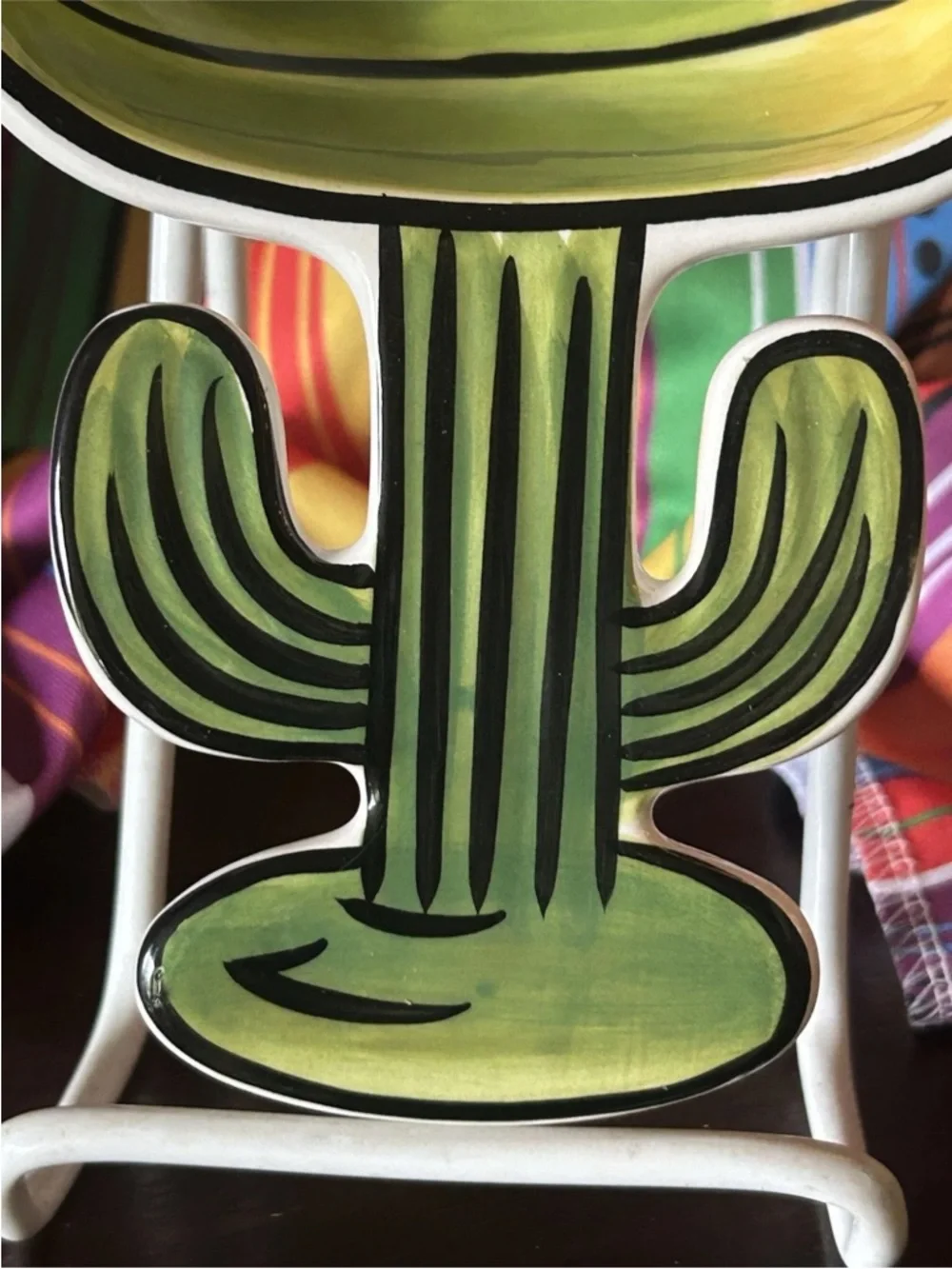 4 Clay Art Margarita Shaped w/ Cactus Handle Serving Bowls CINCO de Mayo‎ NWOT